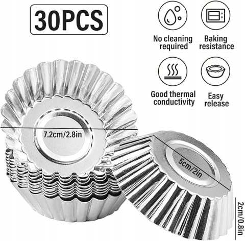 30 sztuk mini foremek do tart muffinek, mini ciastek