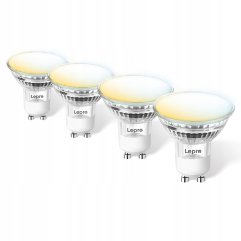 4XŻARÓWKA GU10 LED SMART 4,5W 385lm WIFI SMARTLIFE