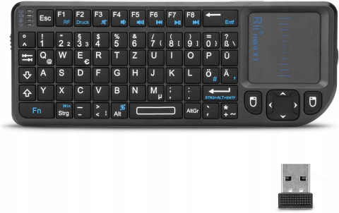 KLAWIATURA BEZPRZEWODOWA TOUCHPAD Rii mini X1 2.4G KLAWIATURA BEZPRZEWODOWA TOUCHPAD Rii mini X1 2.4G