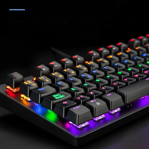 KLAWIATURA MECHANICZNA RII RK908 QWERTZ USB RGB Z PODŚWIETLENIEM KLAWIATURA MECHANICZNA RII RK908 QWERTZ USB RGB Z PODŚWIETLENIEM