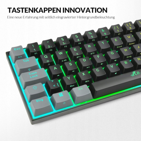 KLAWIATURA MECHANICZNA RII RK908 QWERTZ USB RGB Z PODŚWIETLENIEM KLAWIATURA MECHANICZNA RII RK908 QWERTZ USB RGB Z PODŚWIETLENIEM