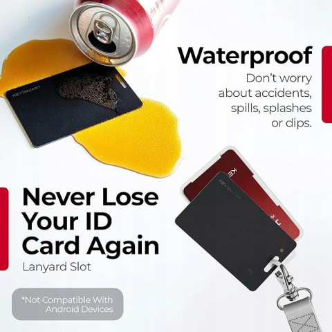 KeySmart Wallet karta lokalizująca portfel kompatybilna z Apple Find 3szt KeySmart Wallet karta lokalizująca portfel kompatybilna z Apple Find 3szt