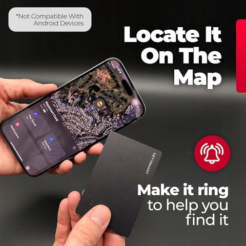 KeySmart Wallet karta lokalizująca portfel kompatybilna z Apple Find 3szt KeySmart Wallet karta lokalizująca portfel kompatybilna z Apple Find 3szt