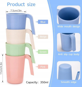 Kubki nietłukące 350ml 4 szt.