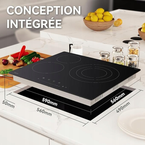 MagicPlux Płyta grzewcza ceramiczna 3 palniki 59 cm, 6600W
