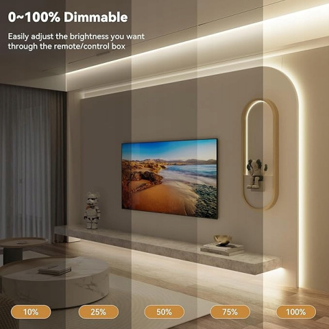 PAUTIX Taśm LED COB Zestaw Naturalna biel 4000K 5m PAUTIX Taśm LED COB Zestaw Naturalna biel 4000K 5m