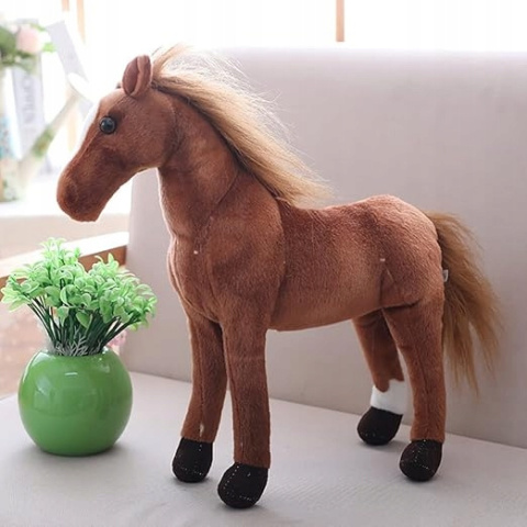 Realistyczny koń, pluszowa zabawka, 30 cm Realistyczny koń, pluszowa zabawka, 30 cm