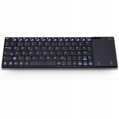 Rii Bezprzewodowa klawiatura z touchpadem, QWERTZ, 2,4 GHz