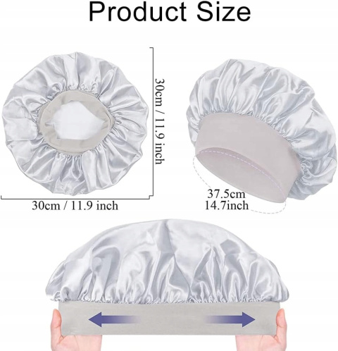 Satin Bonnet Czepek Czapka do spania satynowa 2 pak Satin Bonnet Czepek Czapka do spania satynowa 2 pak