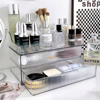 Stojak pojemnik organizer akrylowy na kosmetyki perfumy duży pojemny