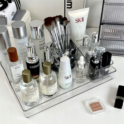 Stojak pojemnik organizer akrylowy na kosmetyki perfumy duży pojemny