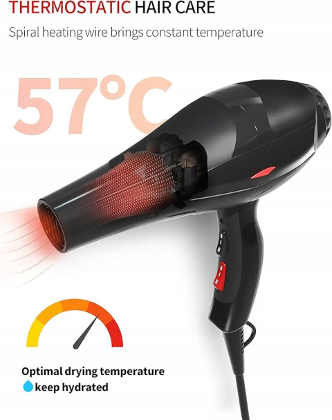 Suszarka do włosów GRT PRO 8800 Profesjonalna 3500W Dyfuzor Tryb TURBO