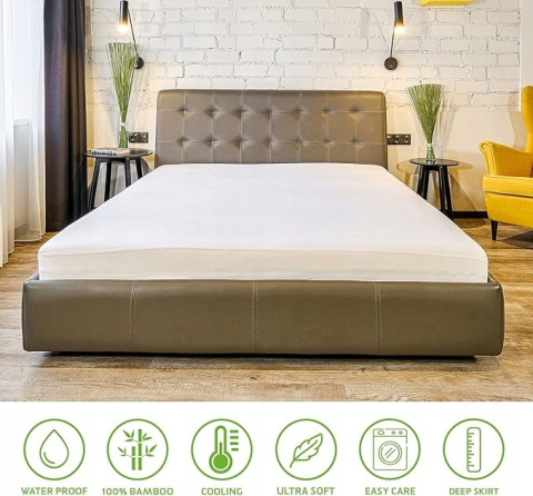Wodoodporny ochraniacz na materac EU Double 140 x 200 cm