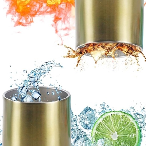 2x Kubki do wina ze stali nierdzewnej 355 ml Termiczne z pokrywką i słomką 2x Kubki do wina ze stali nierdzewnej 355 ml Termiczne z pokrywką i słomką