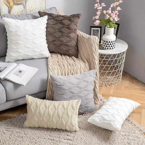 2x Poszewka na Poduszkę PREMIUM Dekoracyjna w ROMBY 50x50cm - Beżowy 2x Poszewka na Poduszkę PREMIUM Dekoracyjna w ROMBY 50x50cm - Beżowy
