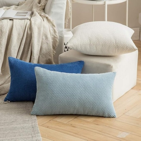 2x Poszewka na Poduszkę PREMIUM Sztruksowa Dekoracyjna 45x45cm - Kremowy