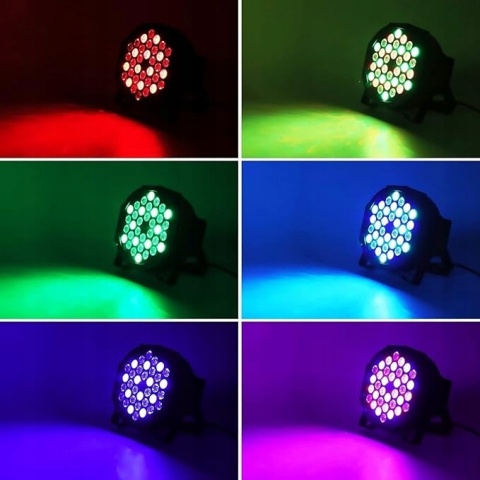 4x Reflektory LED RGB 36 DMX 7CH - 72W z Pilotem Oświetlenie Sceniczne