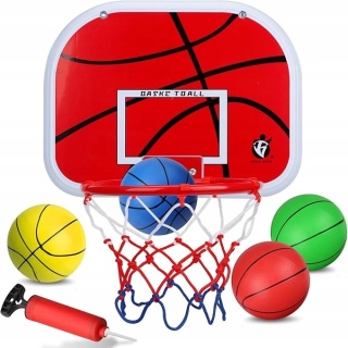 Kosz do koszykówki Obręcz 3 piłki Pompka Zestaw Mini Basketball dla dzieci