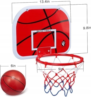 Kosz do koszykówki Obręcz 3 piłki Pompka Zestaw Mini Basketball dla dzieci