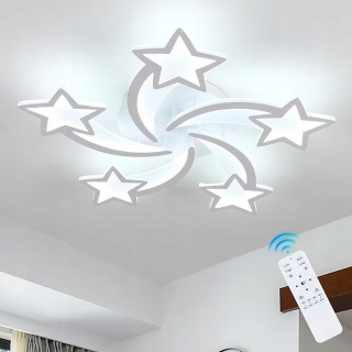 Lampa Sufitowa LED 50W Ściemnialna z Pilotem Żyrandol LED 3000K-6500K