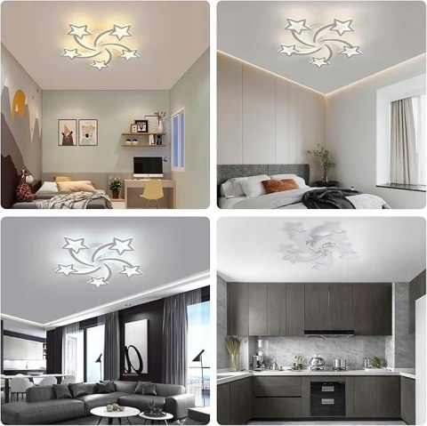 Lampa Sufitowa LED 50W Ściemnialna z Pilotem Żyrandol LED 3000K-6500K Lampa Sufitowa LED 50W Ściemnialna z Pilotem Żyrandol LED 3000K-6500K