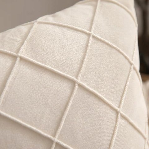 MIULEE Poszewki Aksamitne 40x40 cm 2 szt. Dekoracyjne Miękkie - Kremowy MIULEE Poszewki Aksamitne 40x40 cm 2 szt. Dekoracyjne Miękkie - Kremowy