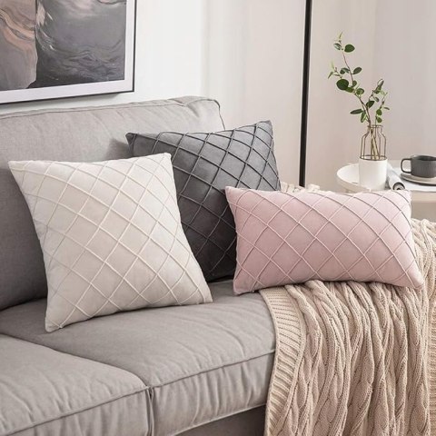 MIULEE Poszewki Aksamitne 40x40 cm 2 szt. Dekoracyjne Miękkie - Kremowy MIULEE Poszewki Aksamitne 40x40 cm 2 szt. Dekoracyjne Miękkie - Kremowy