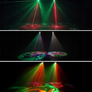 Oświetlenie Sceniczne LED 5w1 Reflektor Dyskotekowy RGB Sterowanie Muzyką