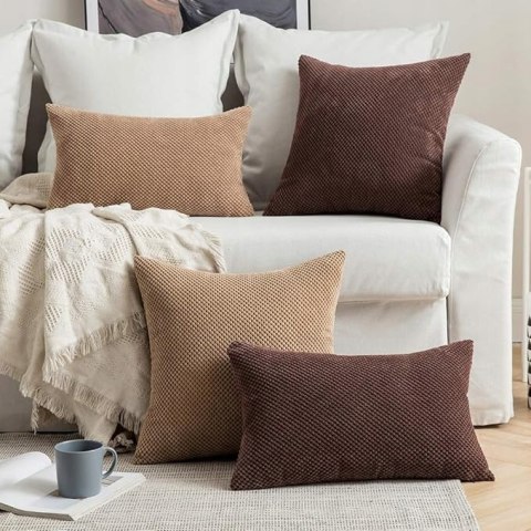Poszewki Dekoracyjne PREMIUM 30x50 cm MIULEE Ukryty Zamek - 2 szt. Brązowe Poszewki Dekoracyjne PREMIUM 30x50 cm MIULEE Ukryty Zamek - 2 szt. Brązowe