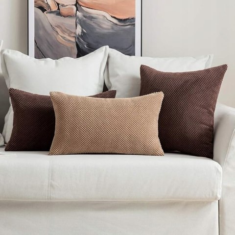 Poszewki Dekoracyjne PREMIUM 30x50 cm MIULEE Ukryty Zamek - 2 szt. Brązowe Poszewki Dekoracyjne PREMIUM 30x50 cm MIULEE Ukryty Zamek - 2 szt. Brązowe