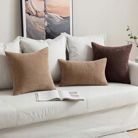 Poszewki Dekoracyjne PREMIUM 30x50 cm MIULEE Ukryty Zamek - 2 szt. Brązowe Poszewki Dekoracyjne PREMIUM 30x50 cm MIULEE Ukryty Zamek - 2 szt. Brązowe