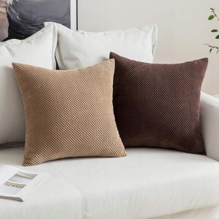 Poszewki Dekoracyjne PREMIUM 50x50 cm MIULEE Ukryty Zamek - 2 szt. Brązowe