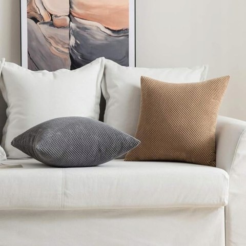 Poszewki Dekoracyjne PREMIUM 50x50 cm MIULEE Ukryty Zamek - 2 szt. Brązowe Poszewki Dekoracyjne PREMIUM 50x50 cm MIULEE Ukryty Zamek - 2 szt. Brązowe