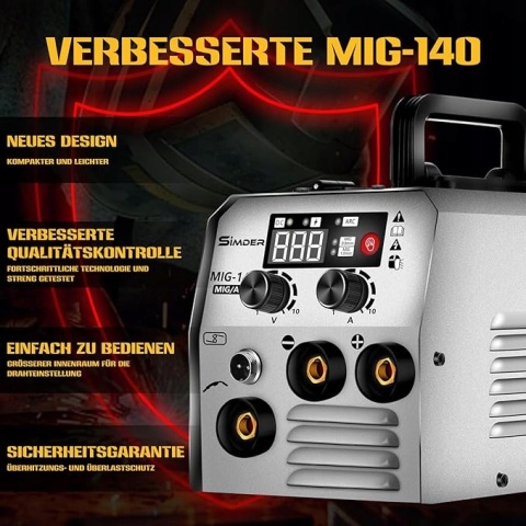 Spawarka elektrodowa z drutem 140A 2 w 1 MIG MMA Inverter MIG Spawarka elektrodowa z drutem 140A 2 w 1 MIG MMA Inverter MIG