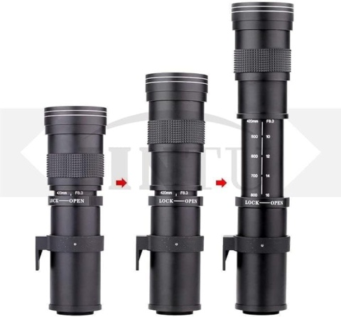Teleobiektyw Ręczny MF 420-800 mm do Canon EOS T5 T6 T7 60D 70D 80D 7D