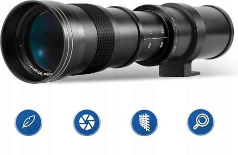 Teleobiektyw Ręczny MF 420-800 mm do Canon EOS T5 T6 T7 60D 70D 80D 7D