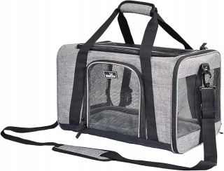 Transporter Dla Psów i Kotów do Samochodu 45x28x28 cm Składany Oddychający
