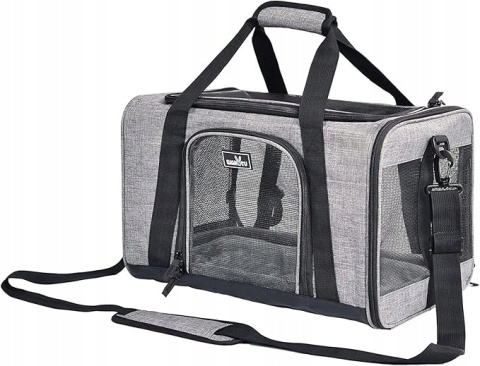 Transporter Dla Psów i Kotów do Samochodu 45x28x28 cm Składany Oddychający Transporter Dla Psów i Kotów do Samochodu 45x28x28 cm Składany Oddychający