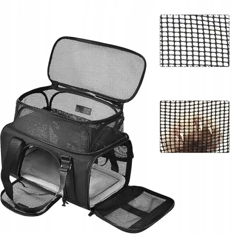 Transporter dla Psów i Kotów Rozszerzalna Torba Składana 45 x 28 x 21cm Transporter dla Psów i Kotów Rozszerzalna Torba Składana 45 x 28 x 21cm