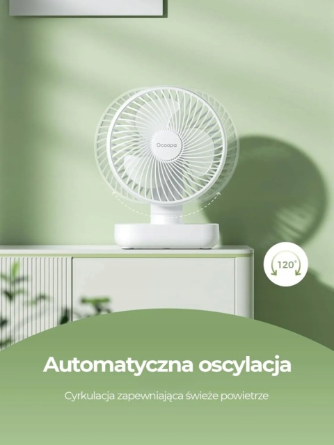 Wentylator mini Ocoopa D606Y biały