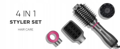 Zestaw PARWIN PRO BEAUTY, Suszarko-Lokówka 4-w-1, 1000 W. Zestaw PARWIN PRO BEAUTY, Suszarko-Lokówka 4-w-1, 1000 W.