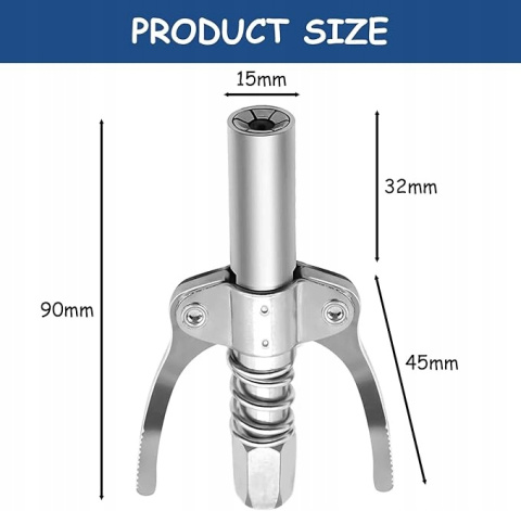 Końcówka smarownicy Tarocat Złączka podwójny uchwyt G Coupler (90 mm)