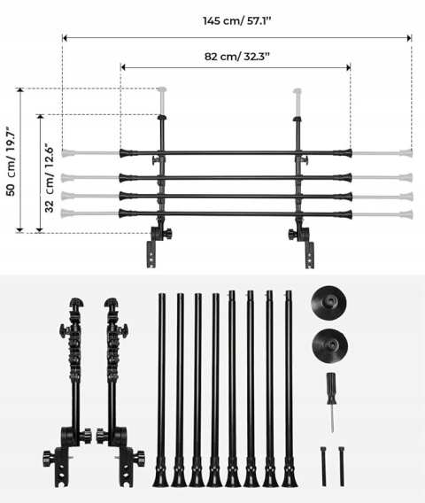 Kratka Ochronna do Samochodu dla Psa Kratka oddzielająca 32-53cm x 85-145cm