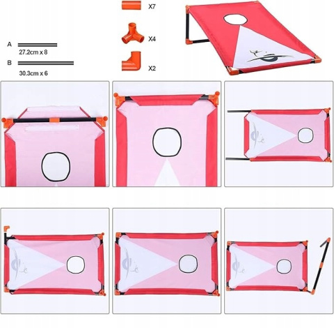 Przenośna gra Cornhole - Zestaw z 8 workami i torbą do przenoszenia