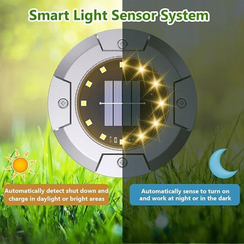 Zestaw 8szt.Lampy Solarne Ogrodowe LED Zewnętrzne Wbijane Wodoodporne