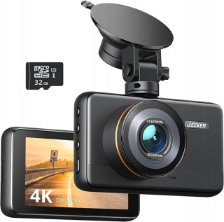 Kamera samochodowa 4K UHD 30FPS/1080P 60FPS Dash Cam Front z kartą MicroSD