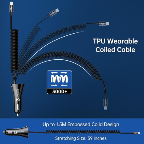 Syncwire Ładowarka Samochodowa Dla iPhone Apple C89 Mfi Certyfikat] 24W