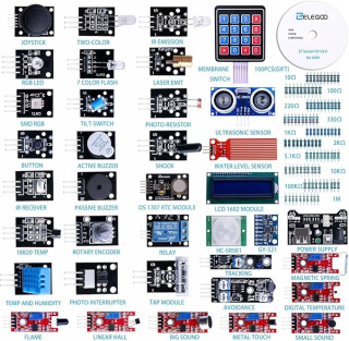 ELEGOO Zestaw 37 Modułów Czujników do Arduino UNO R3 Raspberry Pi