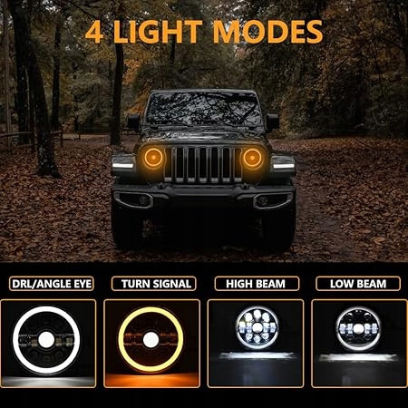 LAMPA WKŁAD REFLEKTOR LED 7-CALI HARLEY JEEP