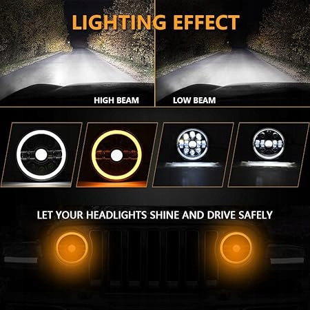 LAMPA WKŁAD REFLEKTOR LED 7-CALI HARLEY JEEP